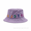 Summer Embroidery Cotton Fashionable Bucket Hat